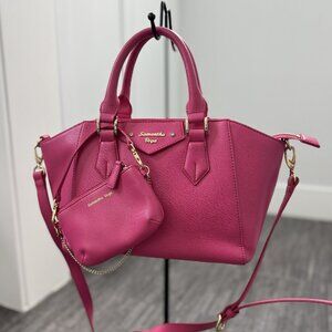 Samantha Vega Pink 2-Way Leather Crossbody with Coin purse